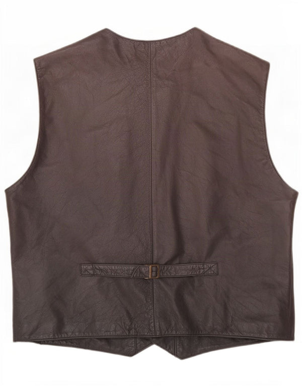 gilet en cuir homme vintage IT 56 XL Noir