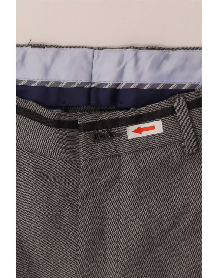 Zara Pantalon Chino Slim Homme EU 38 Medium W30 L33 Gris Polyester