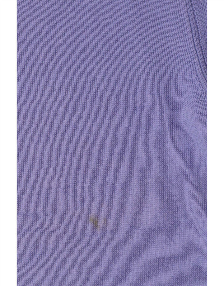 Zara Pull à col rond pour homme Petit coton violet