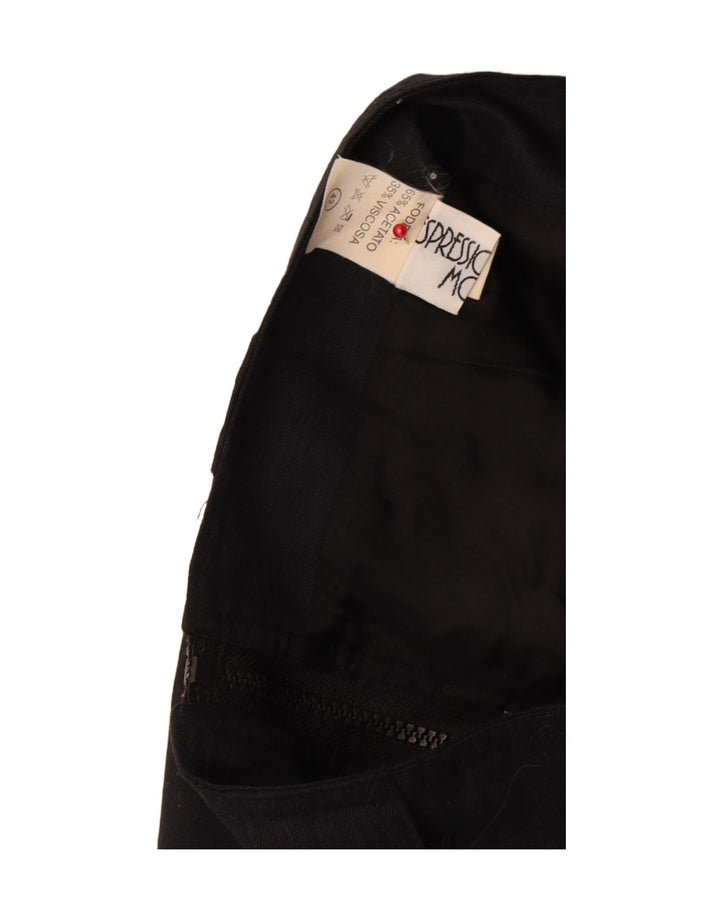 jupe crayon femme vintage IT 42 Medium W26 Acétate noir