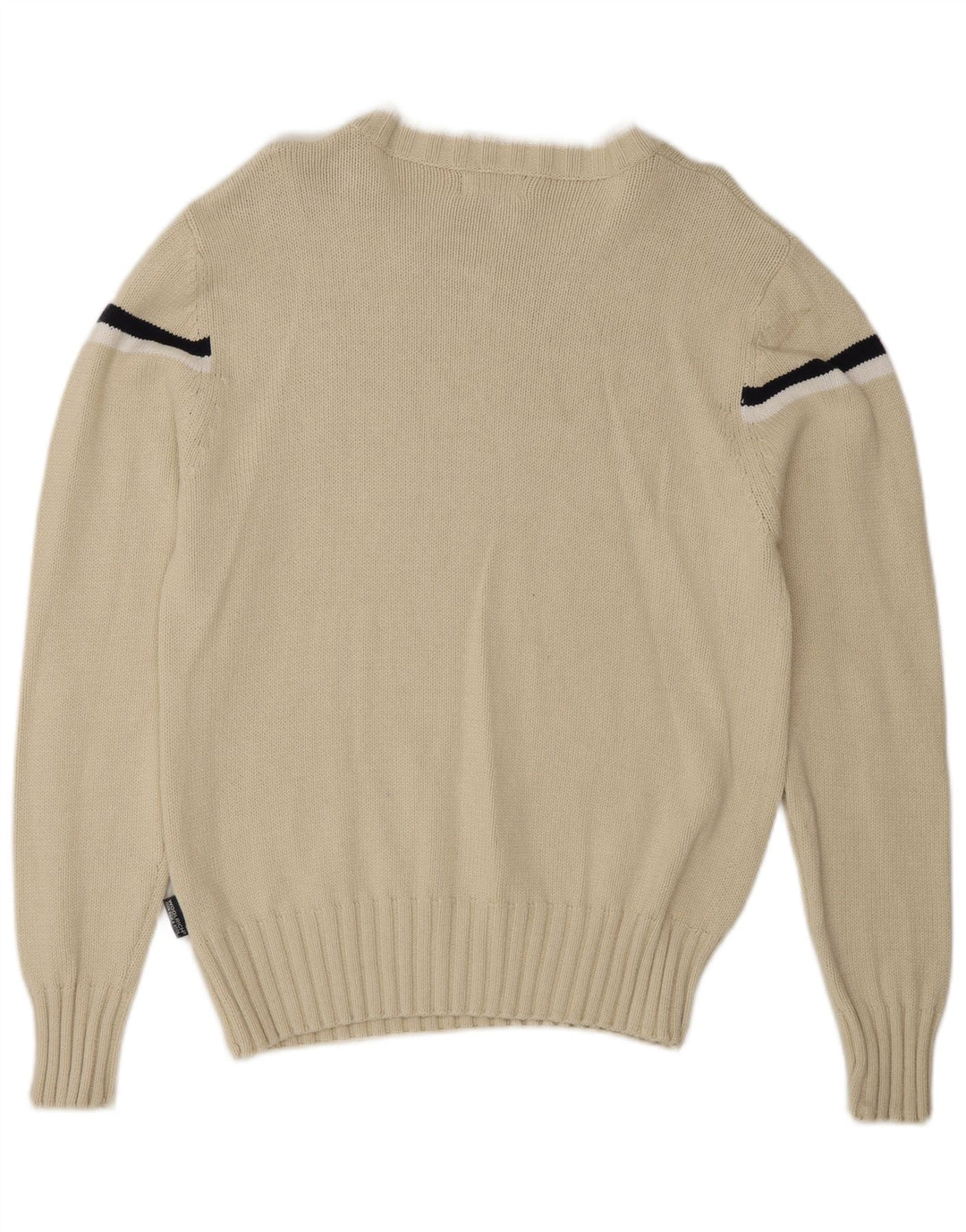Woolrich Pull Graphique Col Bateau Homme Blanc Cassé Rayé