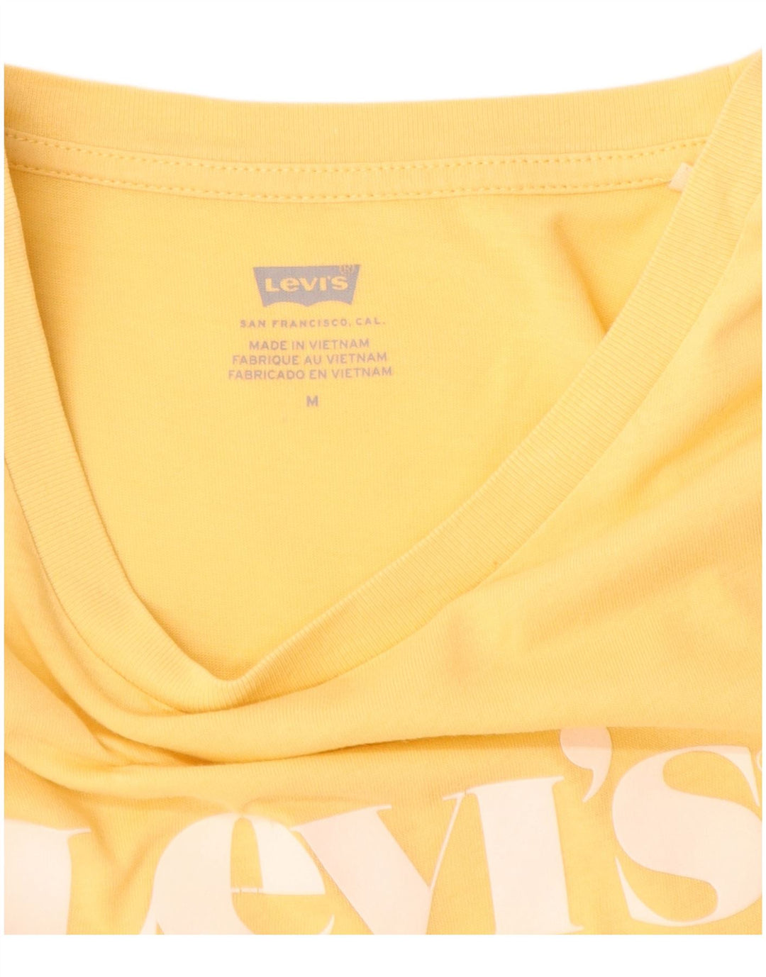 Levi's T-Shirt Graphique Femme UK 12 Jaune Moyen