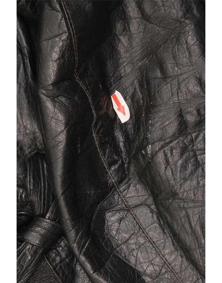 Veste en cuir femme vintage IT 48 XL Noir