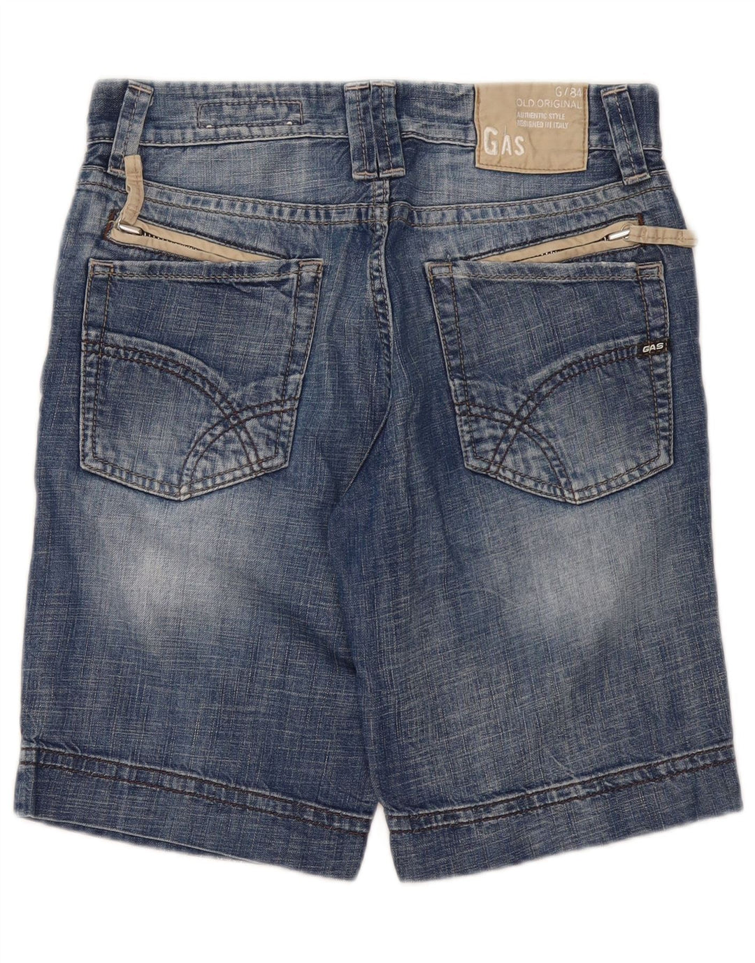 Gas Short en Jean Homme W29 Petit Bleu Coton