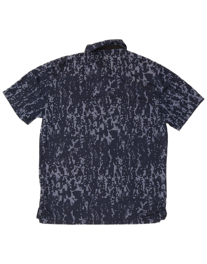 Nike Polo coupe standard pour homme Bleu marine moyen en polyester géométrique