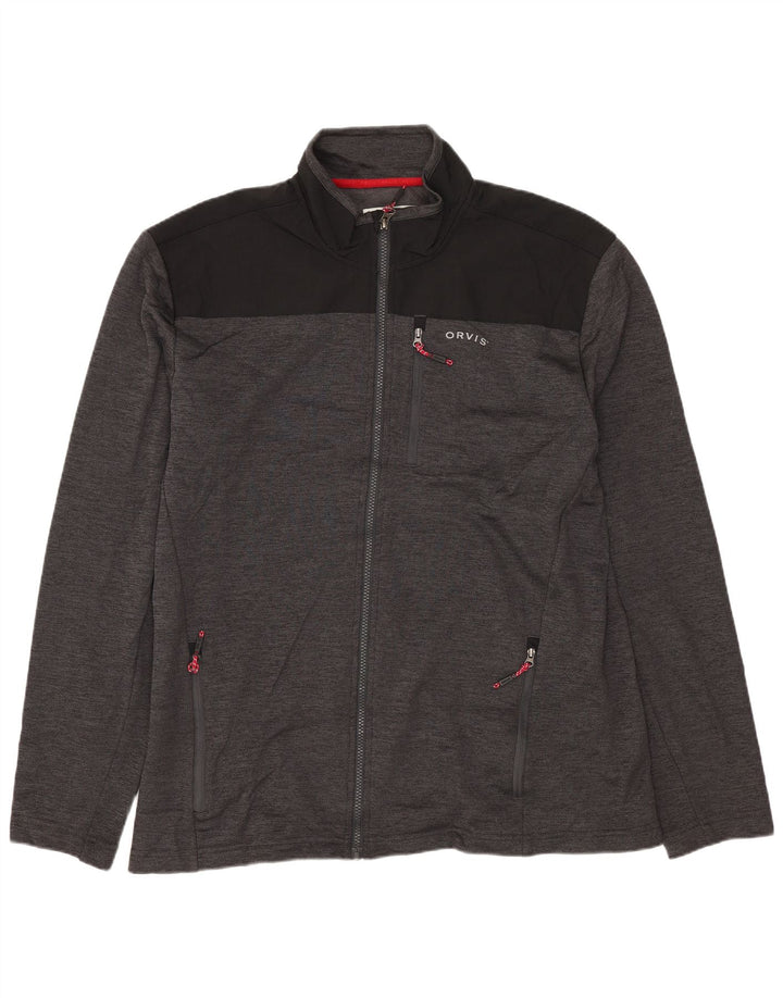 ORVIS Veste de survêtement pour homme Large Gris Colorblock Polyester