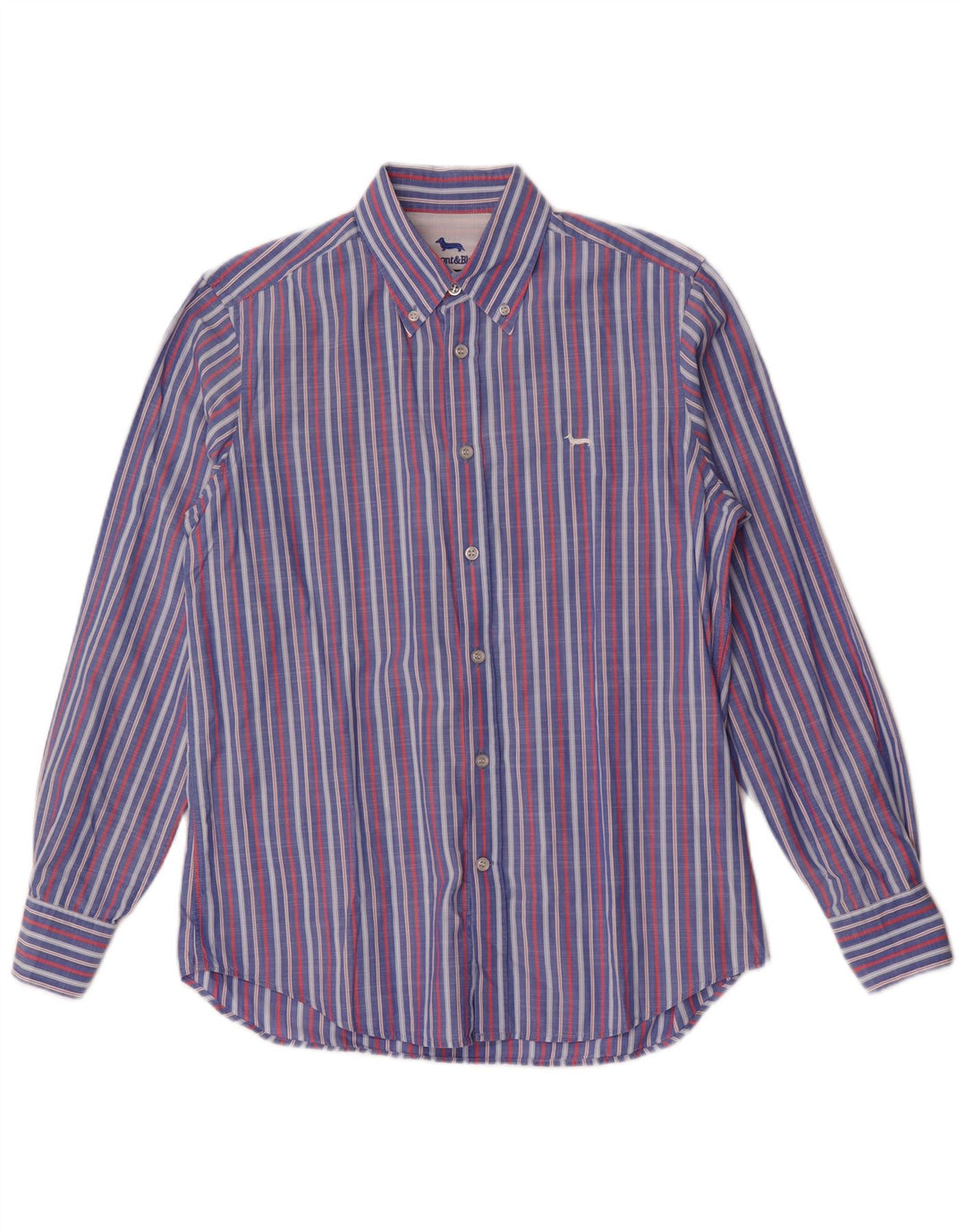 Harmont & Blaine Chemise Regular Fit Homme Bleu Moyen Rayé Coton
