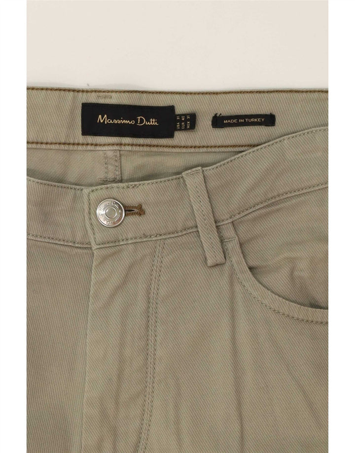 Massimo Dutti Pantalon décontracté droit pour homme EU 40 Medium W31 L30 Gris
