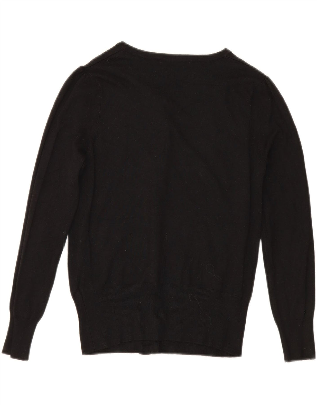 Marks & Spencer Pull Cardigan Femme UK 10 Petit Viscose Noir