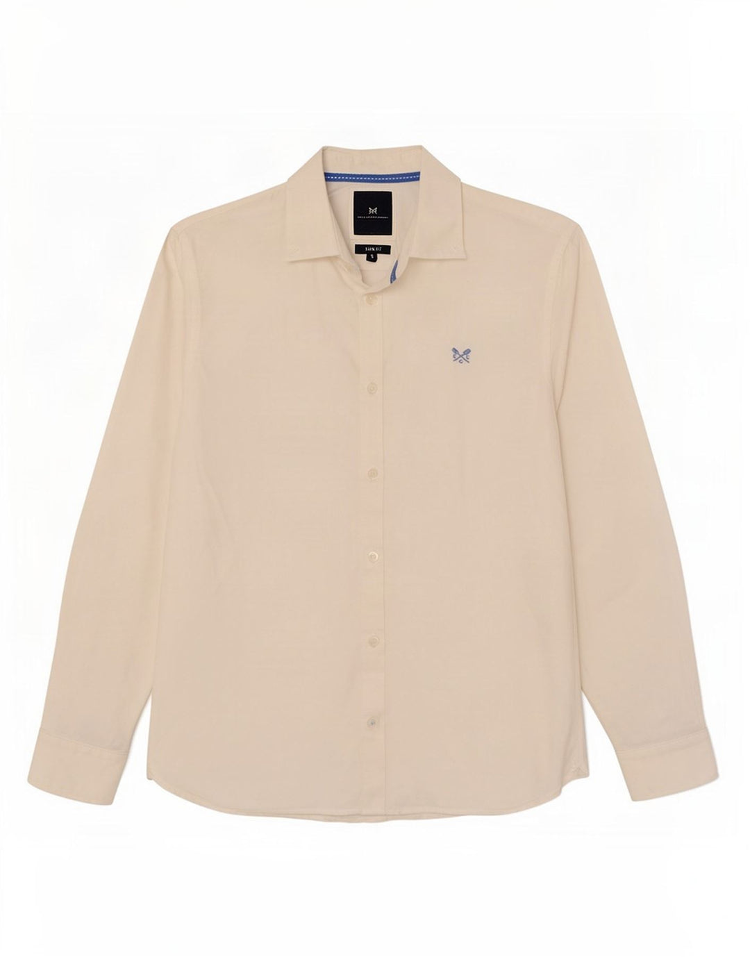 Crew Clothing Chemise Slim Fit pour Homme en Coton Blanc Petit
