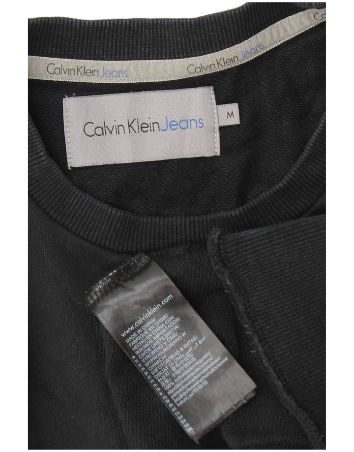 Calvin Klein Jeans Sweat-Shirt Graphique Homme Noir Moyen Coton