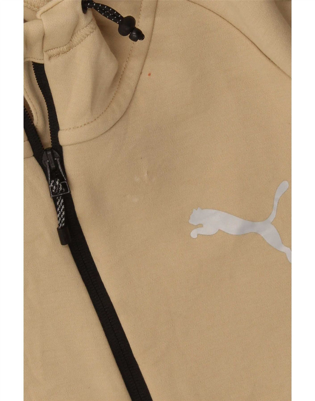 Puma Sweat à Capuche Zippé Homme Beige Moyen Coton