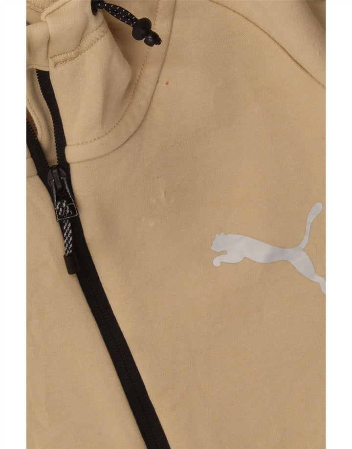 Puma Sweat à Capuche Zippé Homme Beige Moyen Coton