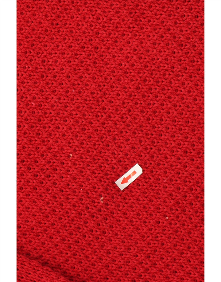 Marks & Spencer Pull surdimensionné à col bateau pour femme UK 10 Petit Rouge