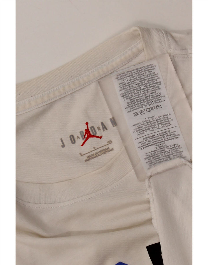 Jordan T-shirt graphique pour homme Petit coton blanc