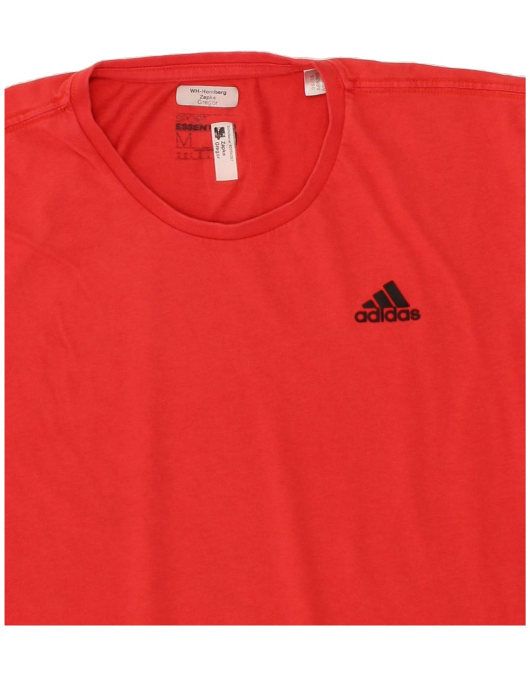 ADIDAS Mens T-Shirt Top Medium Red Cotton Vintage Adidas and Second-Hand Adidas from Messina Hembry 