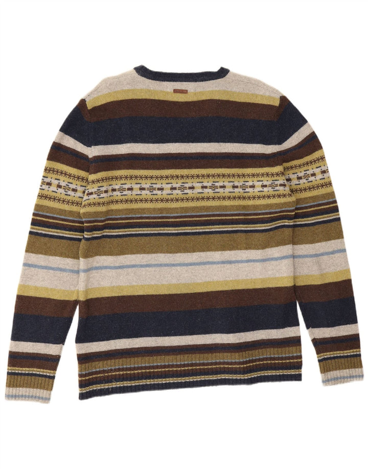Marlboro Classics Pull col V Homme Rayé Multicolore Moyen
