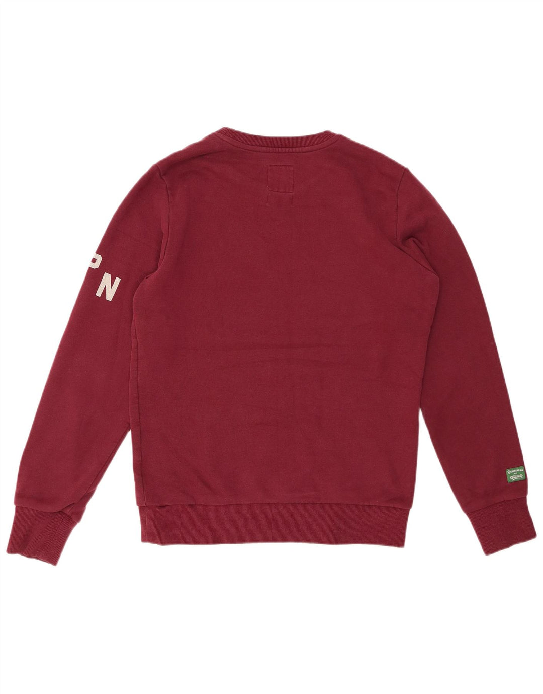 SUPERDRY Sweat-shirt graphique pour homme en coton bordeaux moyen