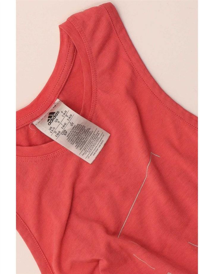 Adidas Débardeur graphique pour femme UK 8/10 Petit Rose Polyester