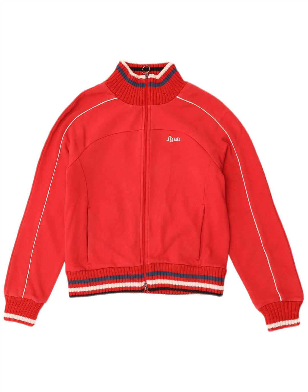Lotto Veste de survêtement pour femme UK 12 Coton rayé rouge moyen