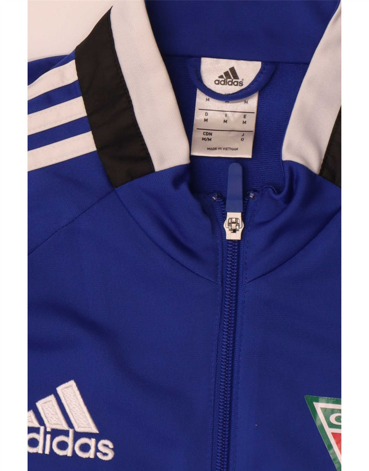 Adidas Veste de Survêtement Graphique Homme Bleu Moyen Polyester Colorblock