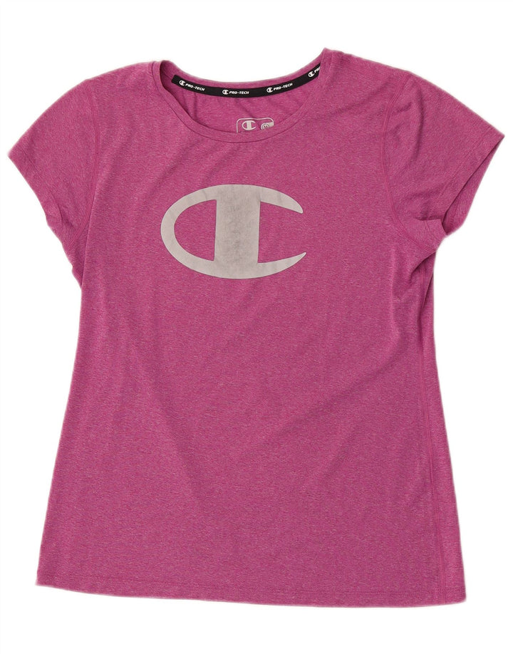 Champion T-Shirt Graphique Femme UK 12 Rose Moyen