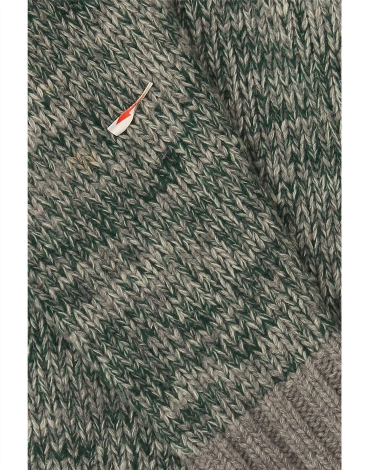 Fred Perry Cardigan pour homme en laine mouchetée Vert Large