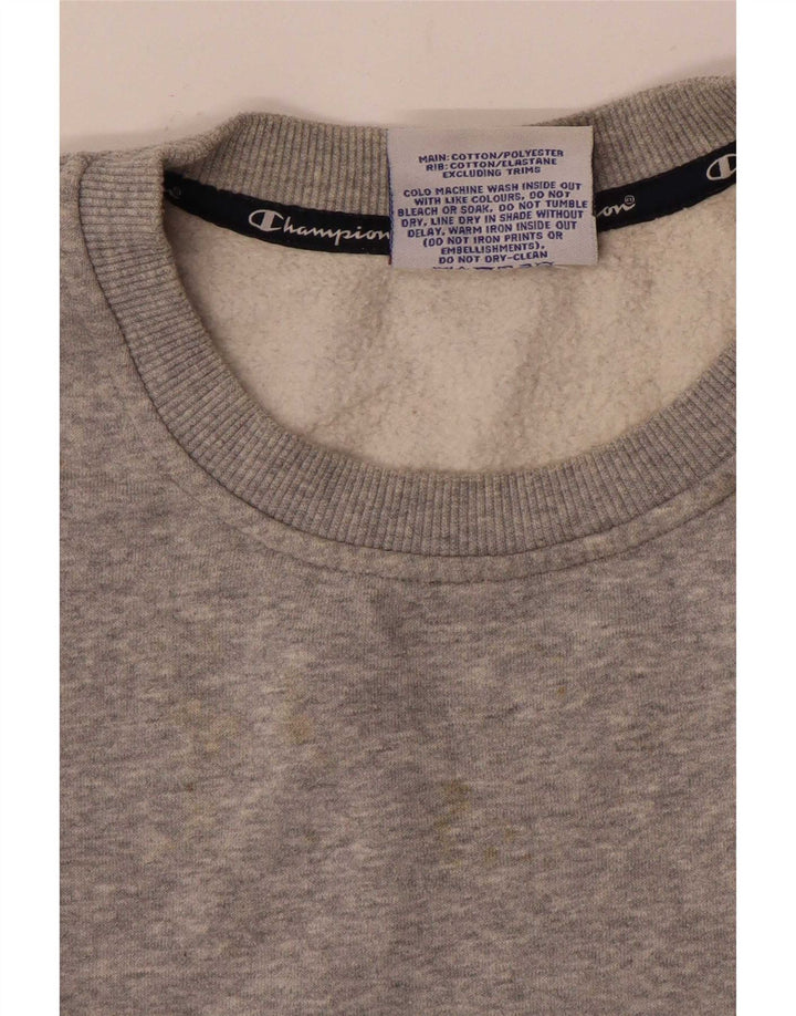 Champion Sweat-shirt court graphique pour femme UK 14 Gris moyen moucheté