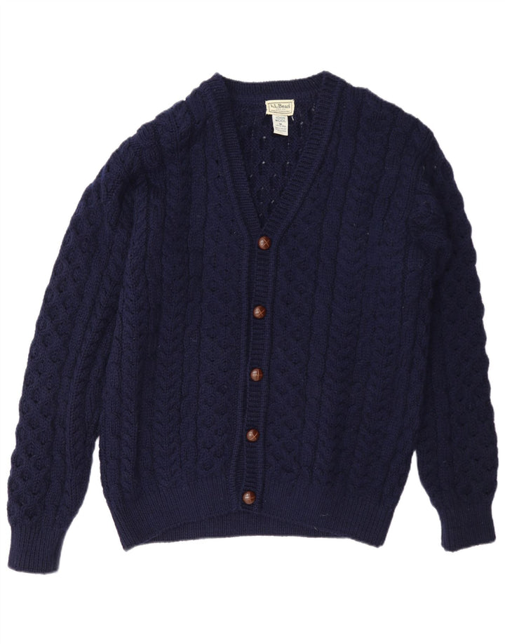 L.L.Bean Pull Cardigan Homme Laine Bleu Marine Moyen
