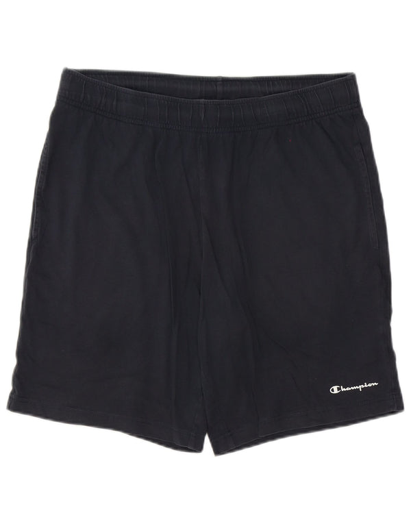 Champion Short de Sport Homme Grand Coton Noir