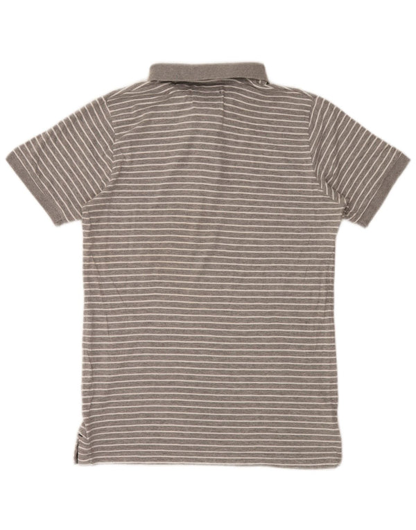 Woolrich Polo Homme Petit Gris Rayé Coton