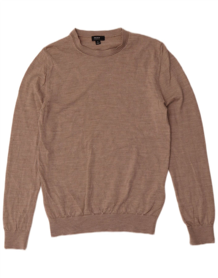 Reiss Pull Col Rond Homme Laine Marron Moyen
