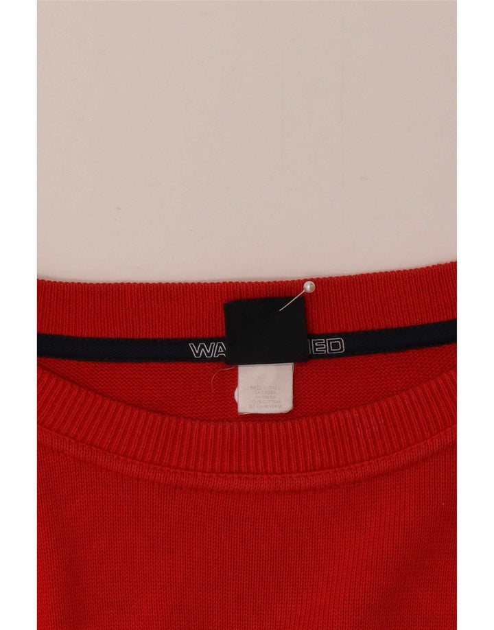 Paul & Shark Pull à col rond pour homme en coton rouge Large
