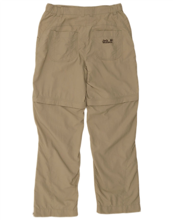 JACK WOLFSKIN Womens Straight Casual Trousers W34 L32 Beige Polyester