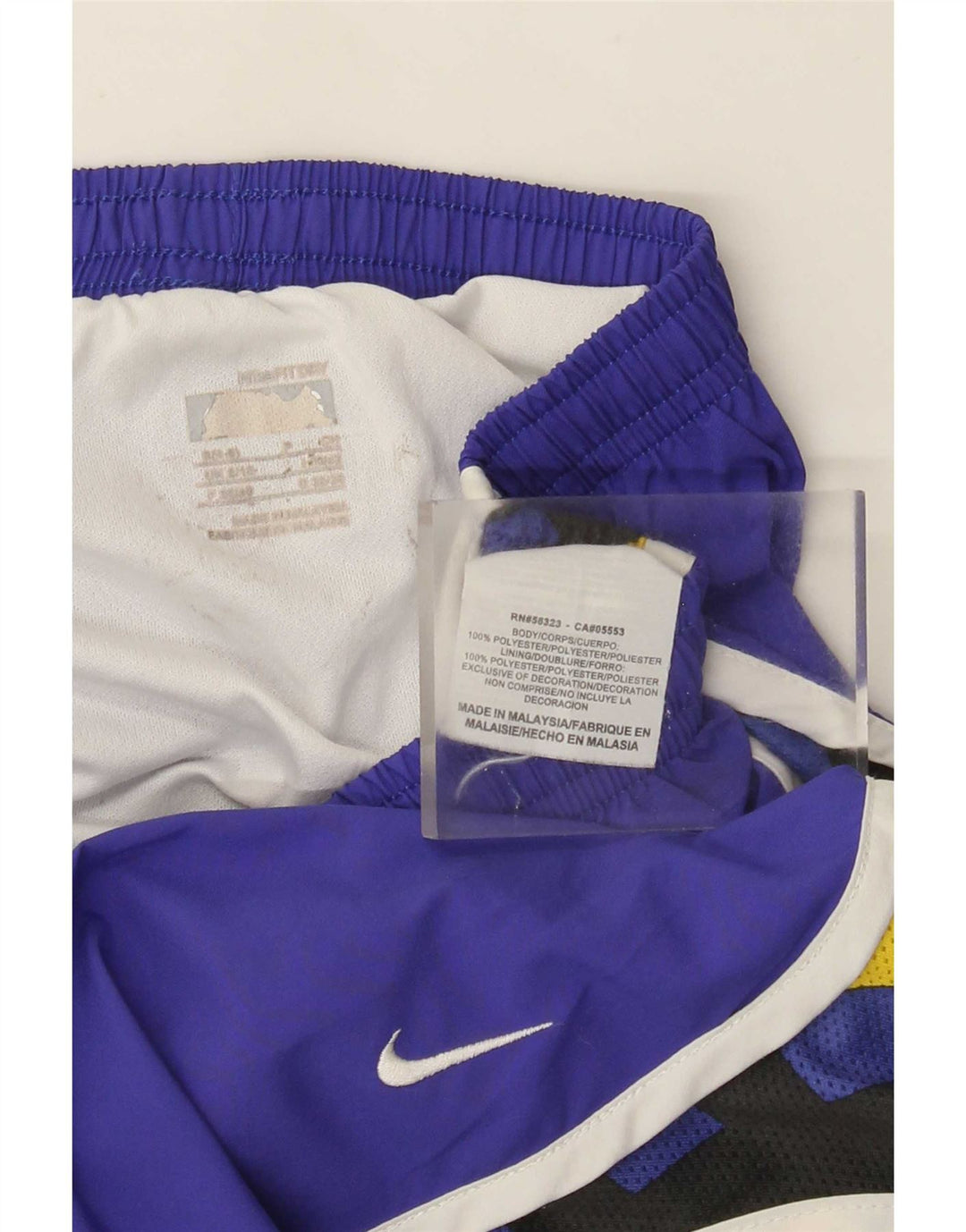 Nike Short de sport pour femme UK 8/10 Petit violet géométrique en polyester