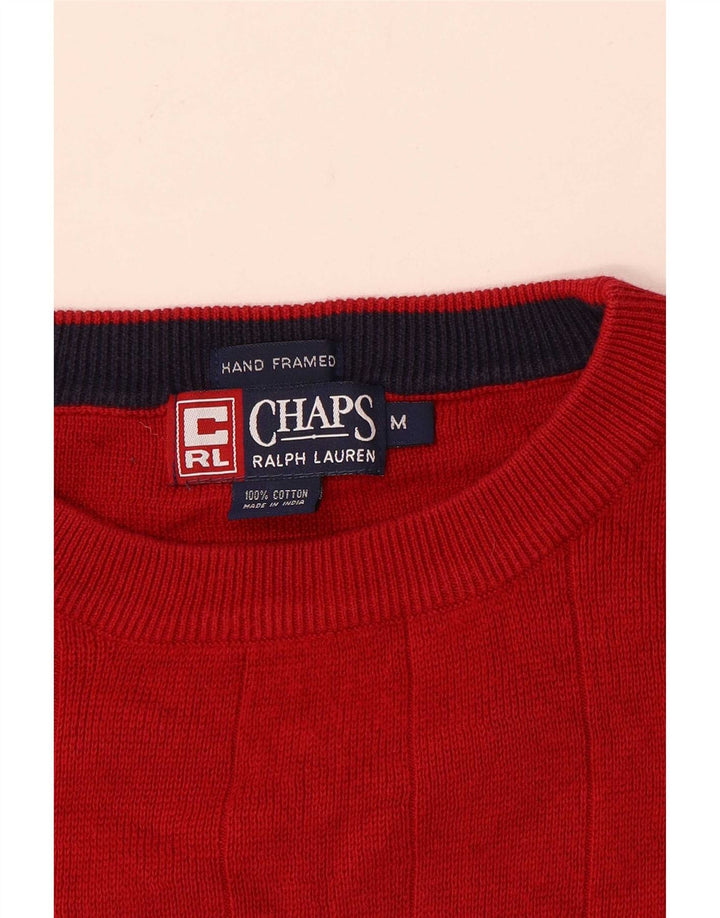 Chaps Ralph Lauren Pull ras du cou pour homme en coton rouge moyen