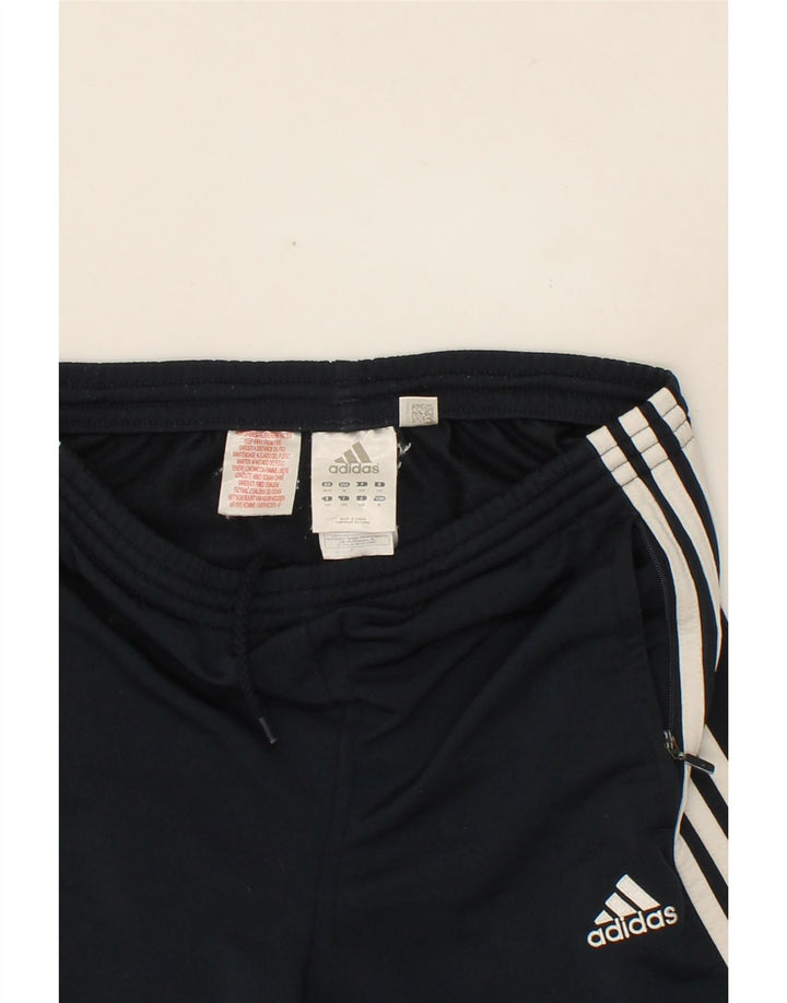 ADIDAS Boys Sport Shorts 11-12 Years Large Navy Blue Polyester Vintage Adidas and Second-Hand Adidas from Messina Hembry 