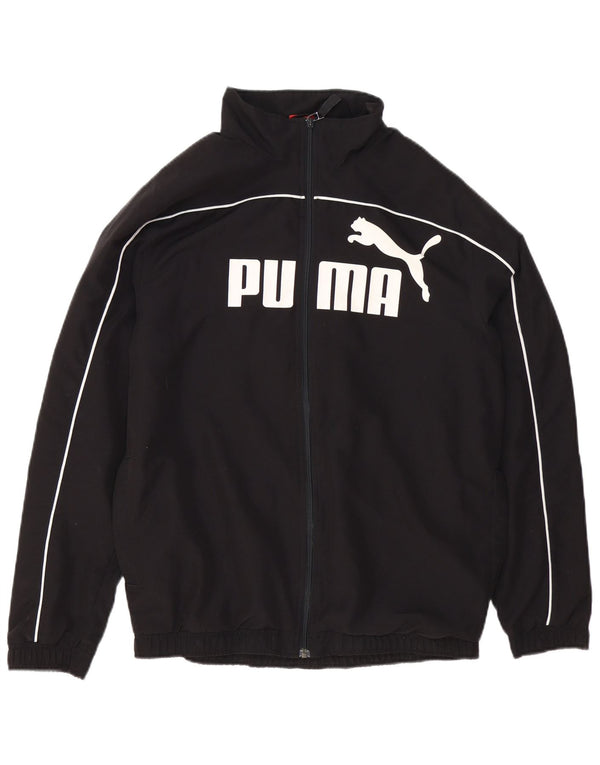 PUMA Veste de survêtement graphique pour hommes, petit, noir