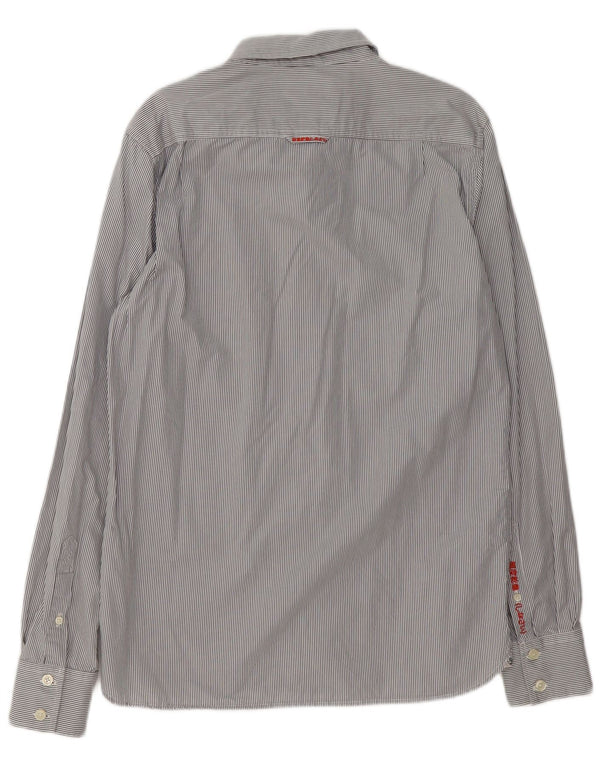 Superdry Chemise Homme XL Bleu Rayé Coton