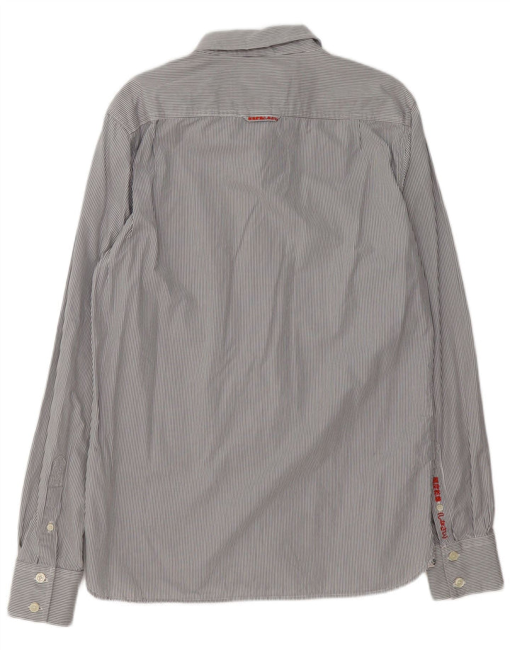 Superdry Chemise Homme XL Bleu Rayé Coton