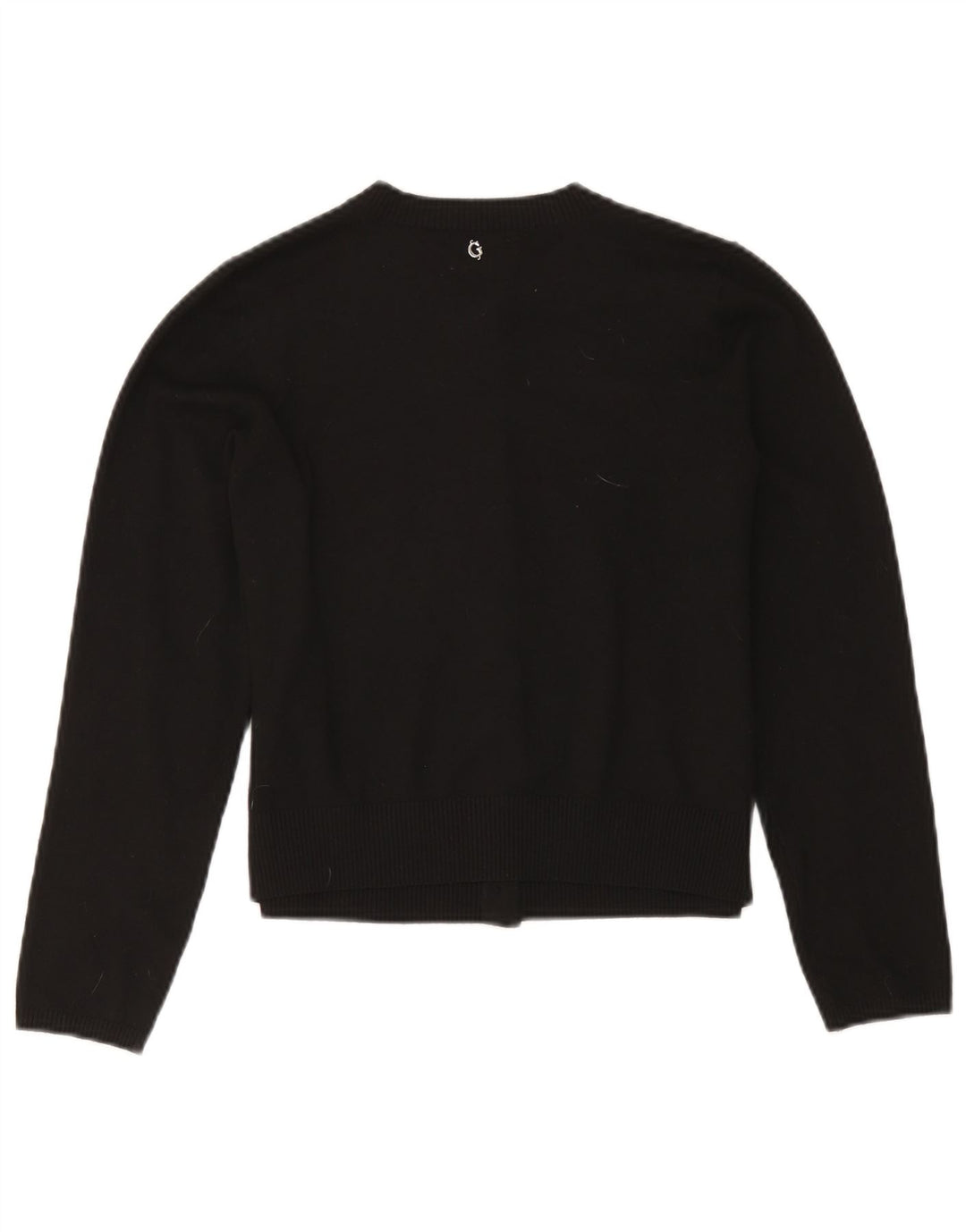 Guess Femmes Crop Cardigan Pull UK 12 Moyen Noir Polyester