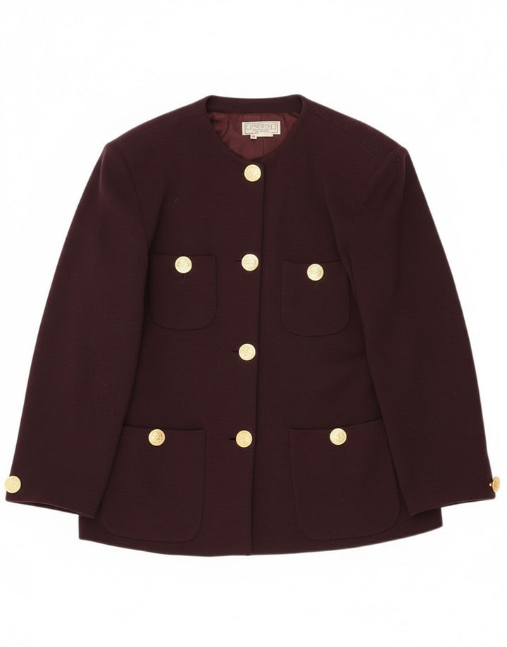 vintage Femme 4 Bouton Blazer Veste IT 48 XL Marron