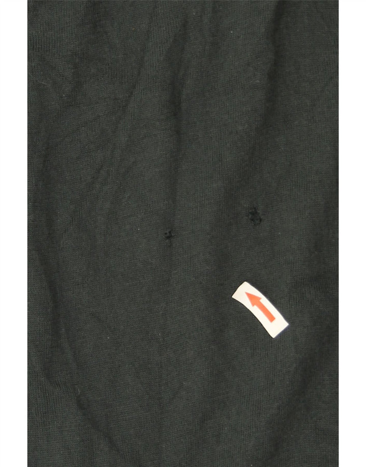 Marks & Spencer Pull à col zippé pour homme en laine mérinos verte