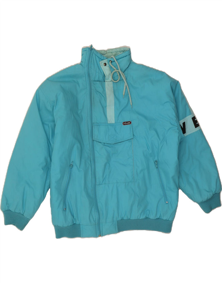 VINTAGE Mens Graphic Anorak Jacket UK 40 Large Blue Polyester Vintage Vintage and Second-Hand Vintage from Messina Hembry 