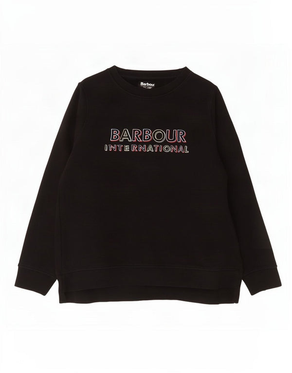 Barbour Sweat-shirt surdimensionné graphique pour femme UK 18 XL Coton noir