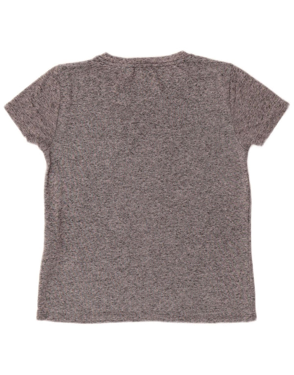 LEVI'S T-Shirt Femme UK 10 Petit Gris Moucheté Polyester