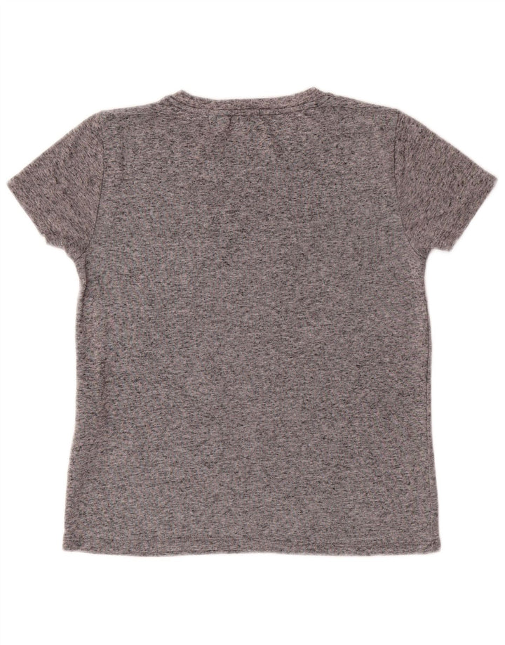 LEVI'S T-Shirt Femme UK 10 Petit Gris Moucheté Polyester