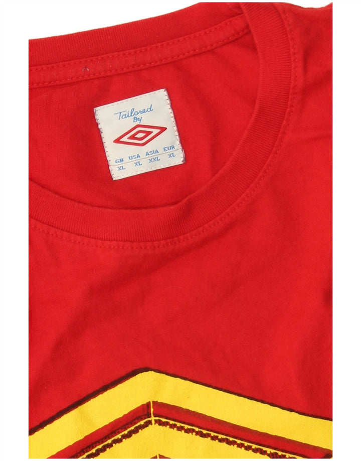 UMBRO T-Shirt Graphique Homme XL Rouge