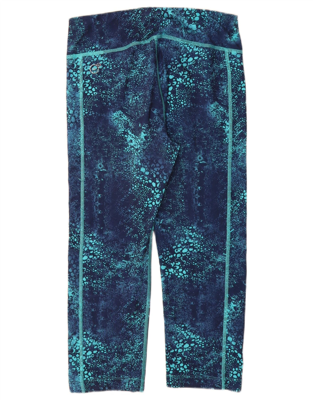 PUMA Legging Capri à motif abstrait pour femme UK 42 Bleu moyen Polyester