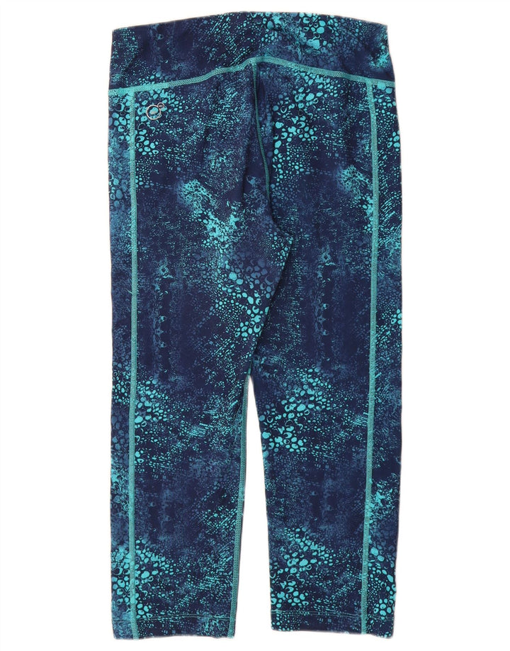 PUMA Legging Capri à motif abstrait pour femme UK 42 Bleu moyen Polyester